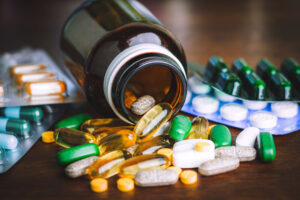 Drug,Prescription,For,Treatment,Medication.,Pharmaceutical,Medicament,,Cure,In,Container