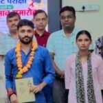 यूजीसी नेट-जेआरएफ क्वालीफाई करने पर छात्र अनुराग का महाविद्यालय में भव्य स्वागत